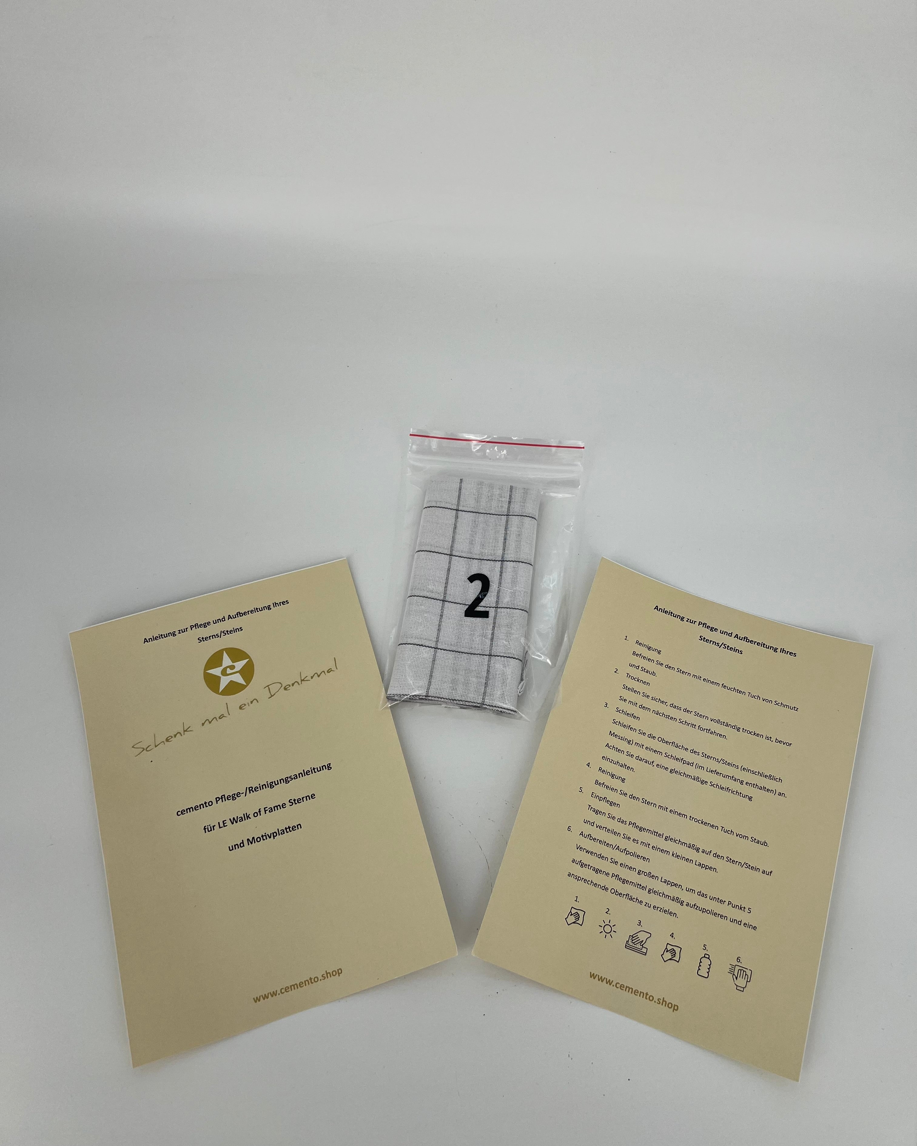 Pflege-/Reinigungset für LE Walk of Fame Sterne und Motivplatten