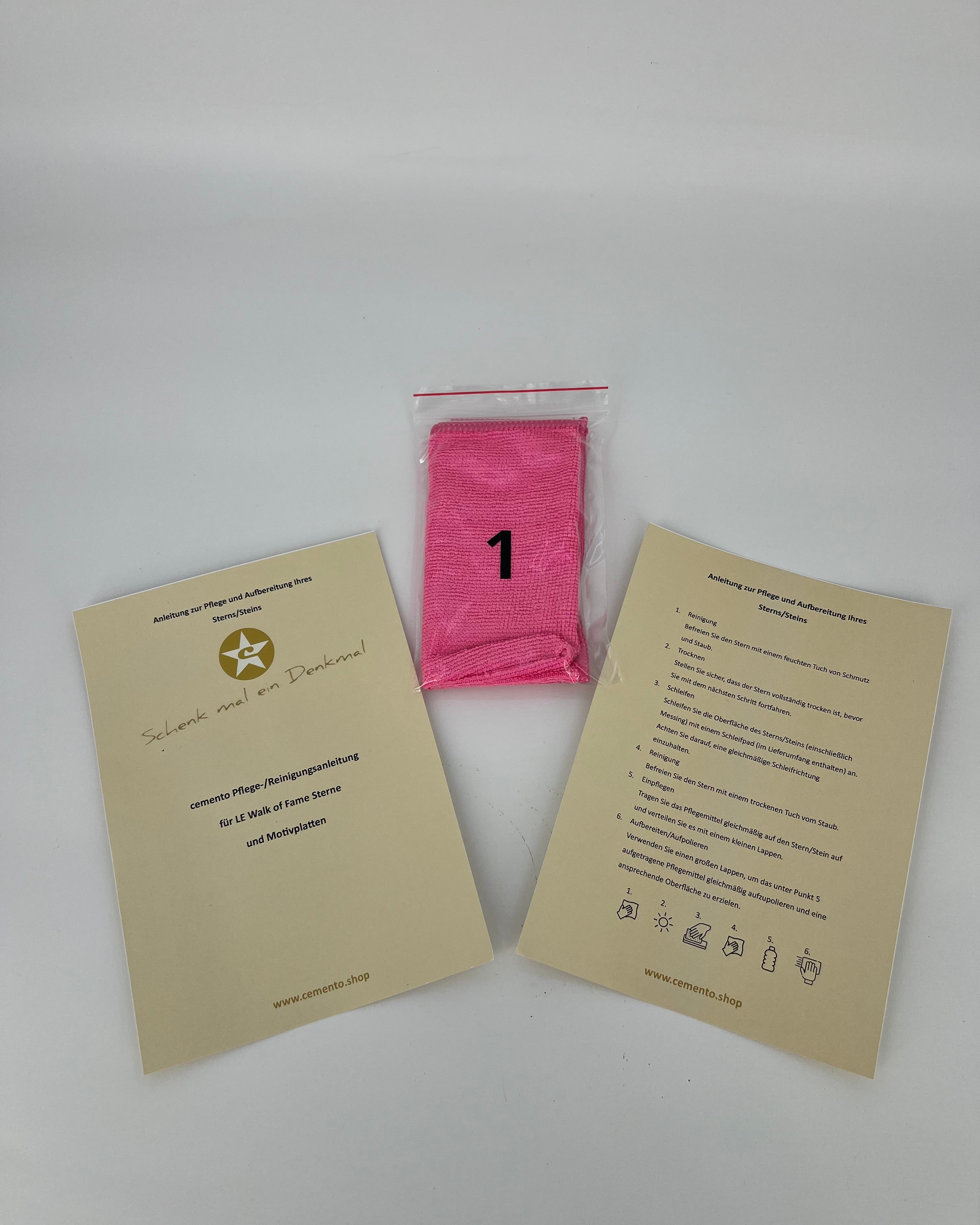 Pflege-/Reinigungset für LE Walk of Fame Sterne und Motivplatten
