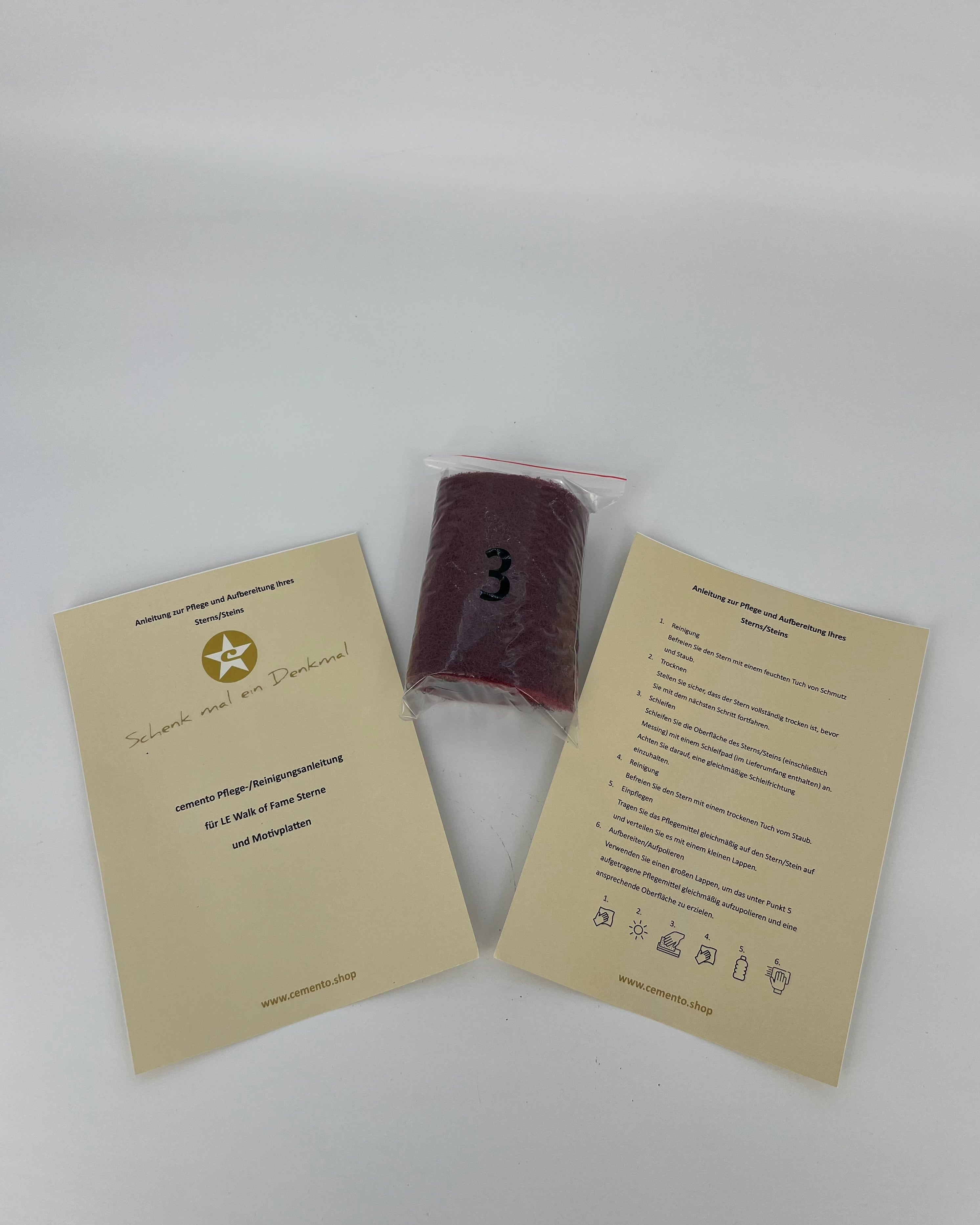Pflege-/Reinigungset für LE Walk of Fame Sterne und Motivplatten