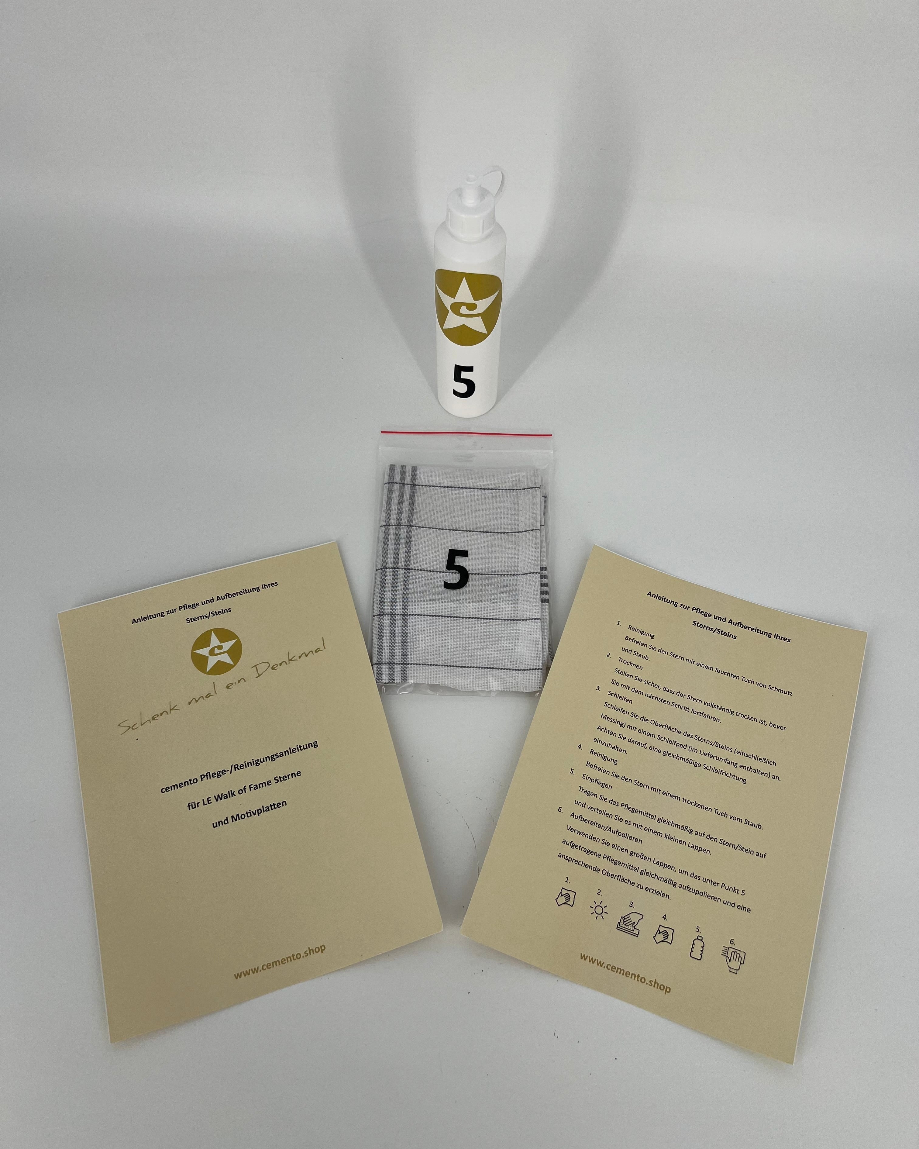 Pflege-/Reinigungset für LE Walk of Fame Sterne und Motivplatten