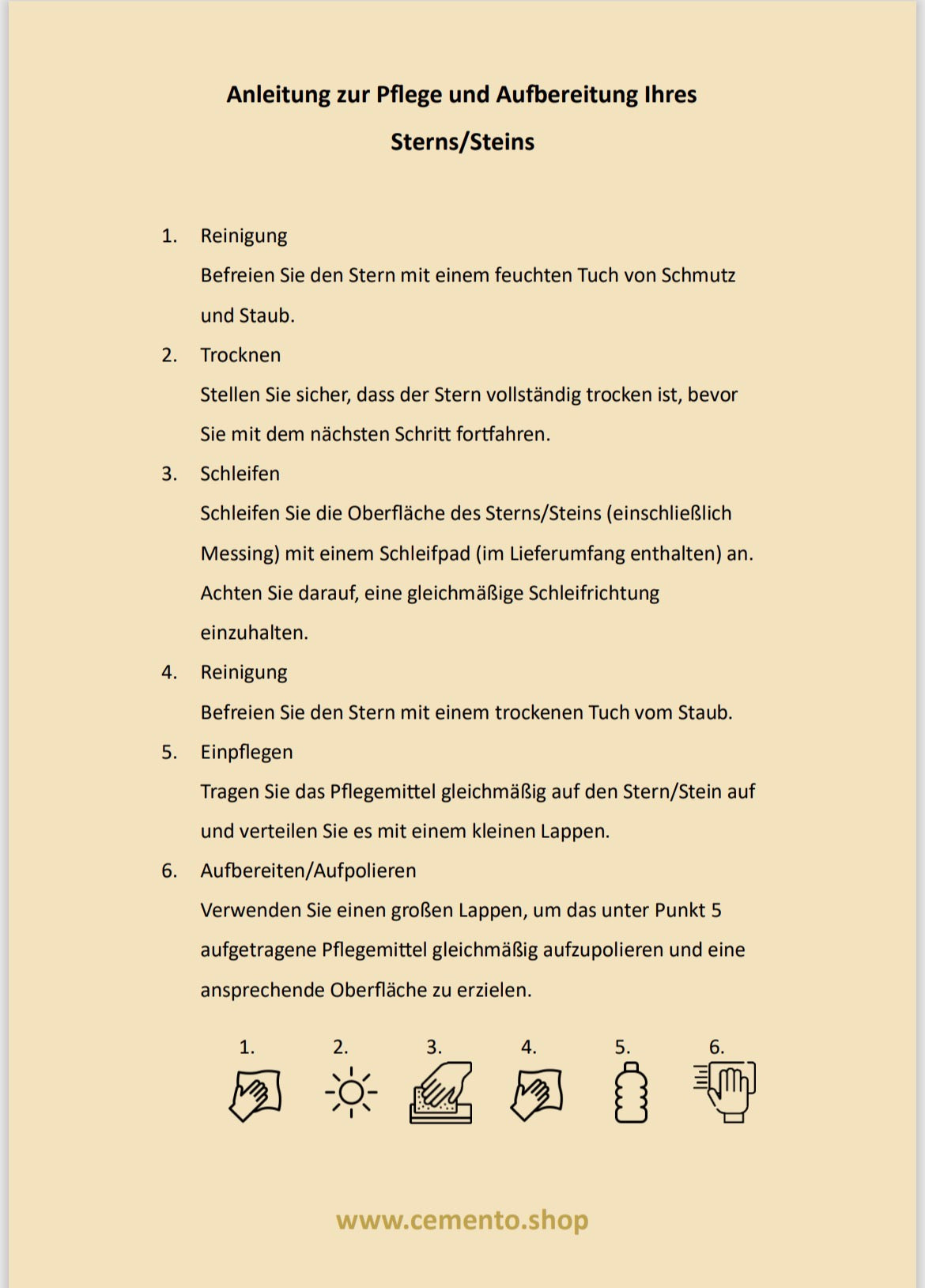 Pflege-/Reinigungset für LE Walk of Fame Sterne und Motivplatten